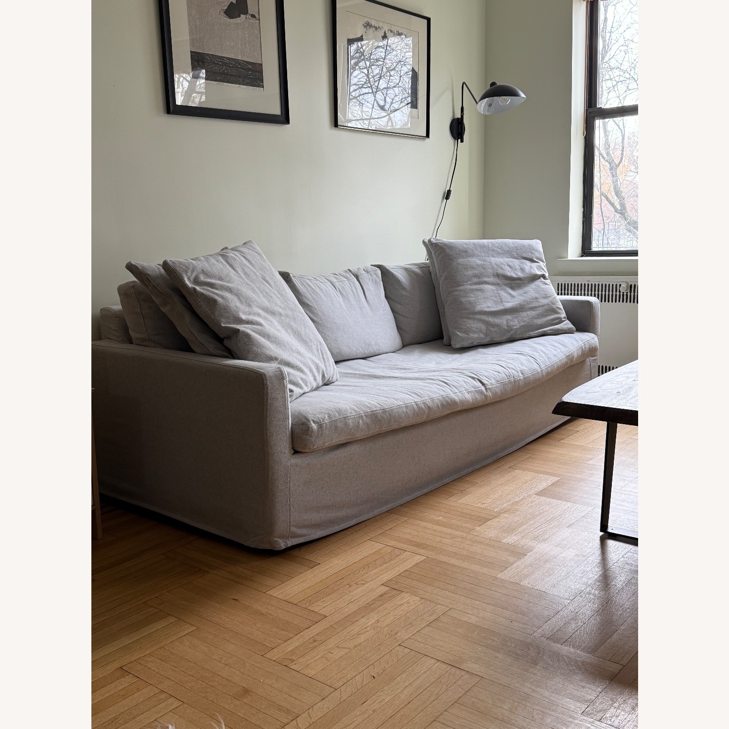 France and Son Orson White Fabric 3+ Seater Sofa - image-3