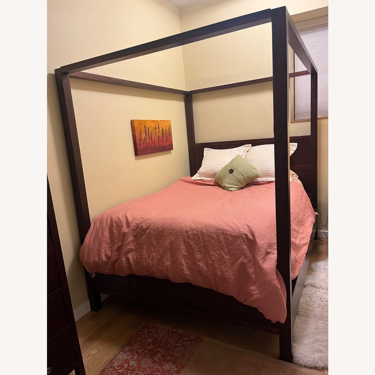 Natural Wood Queen Bed - image-4