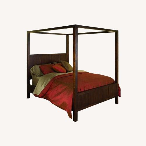 Used Natural Wood Queen Bed for sale on AptDeco