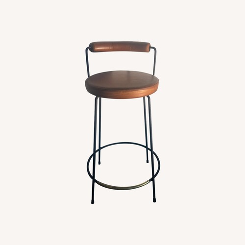 Used Australian Designed Light Brown Leather Stools for sale on AptDeco