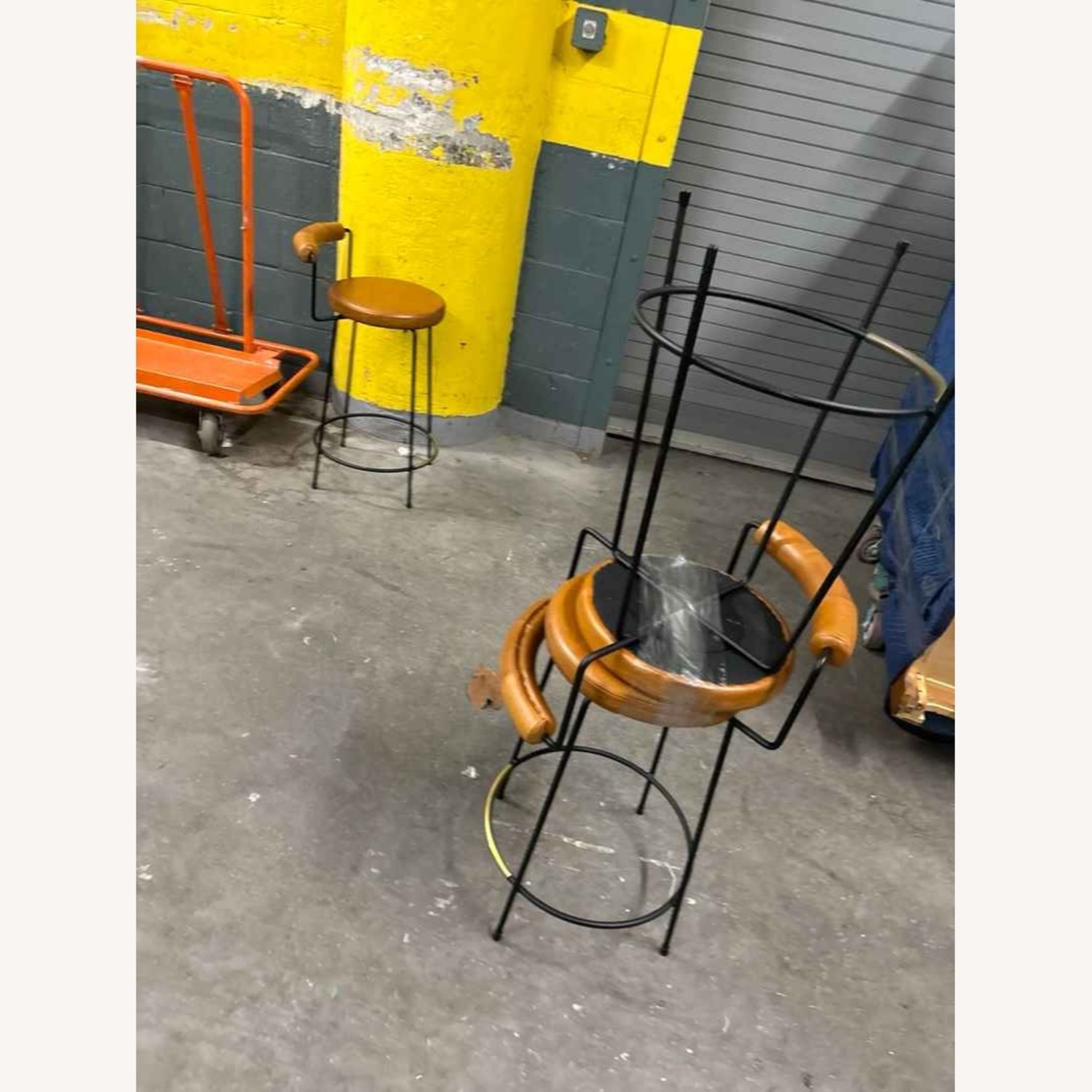 Australian Designed Light Brown Leather Stools - image-12