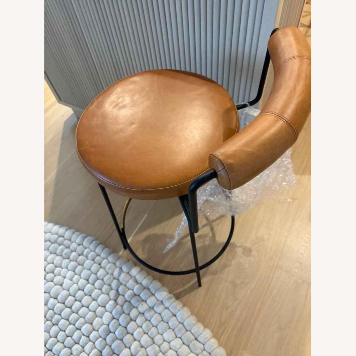 Australian Designed Light Brown Leather Stools - image-8