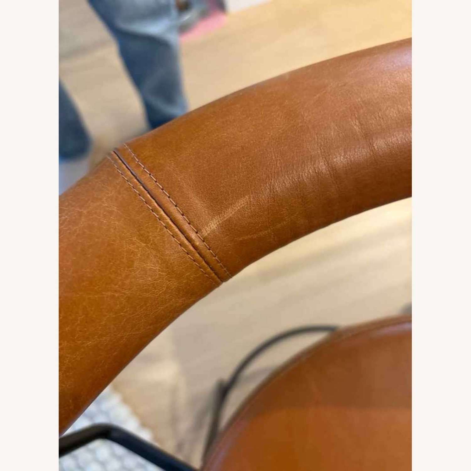 Australian Designed Light Brown Leather Stools - image-10