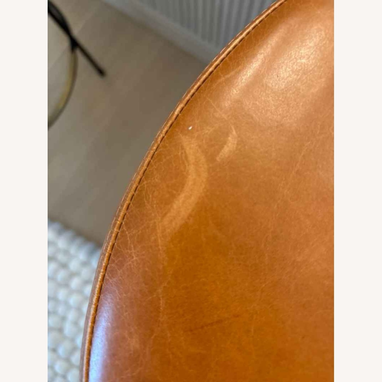 Australian Designed Light Brown Leather Stools - image-7