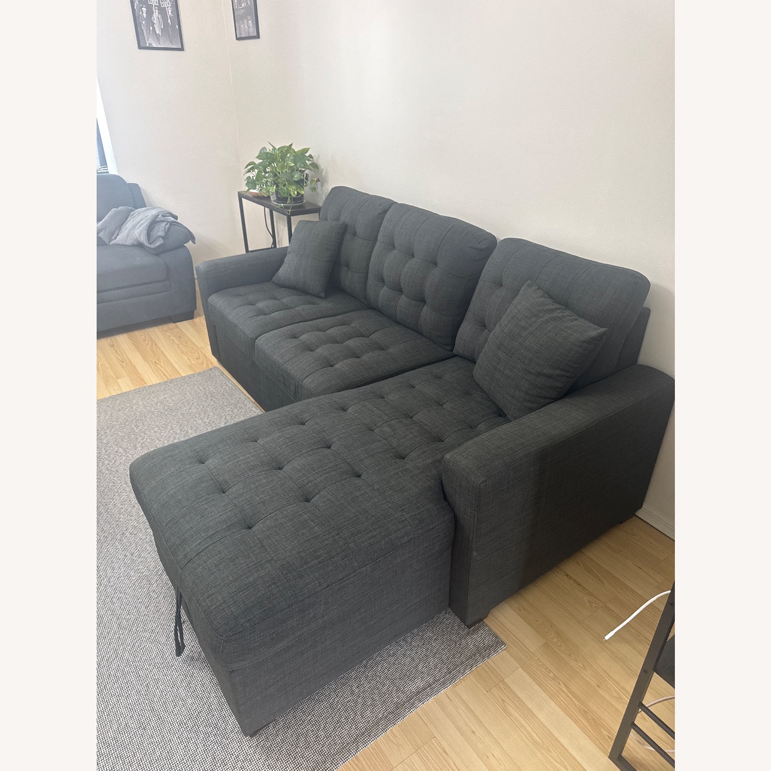 Raymour & Flanigan Dark Gray Fabric Sleeper Sofa - image-3