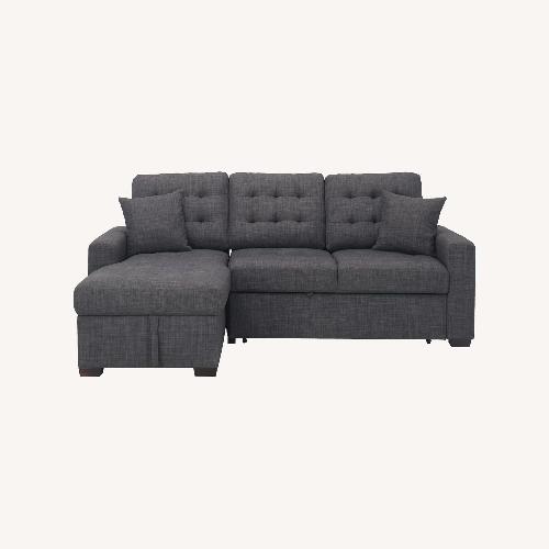 Used Raymour & Flanigan Dark Gray Fabric Sleeper Sofa for sale on AptDeco