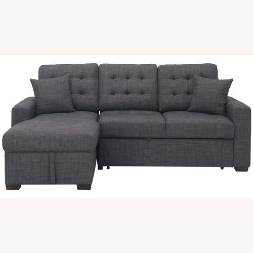 Used Raymour & Flanigan Dark Gray Fabric Sleeper Sofa for sale on AptDeco