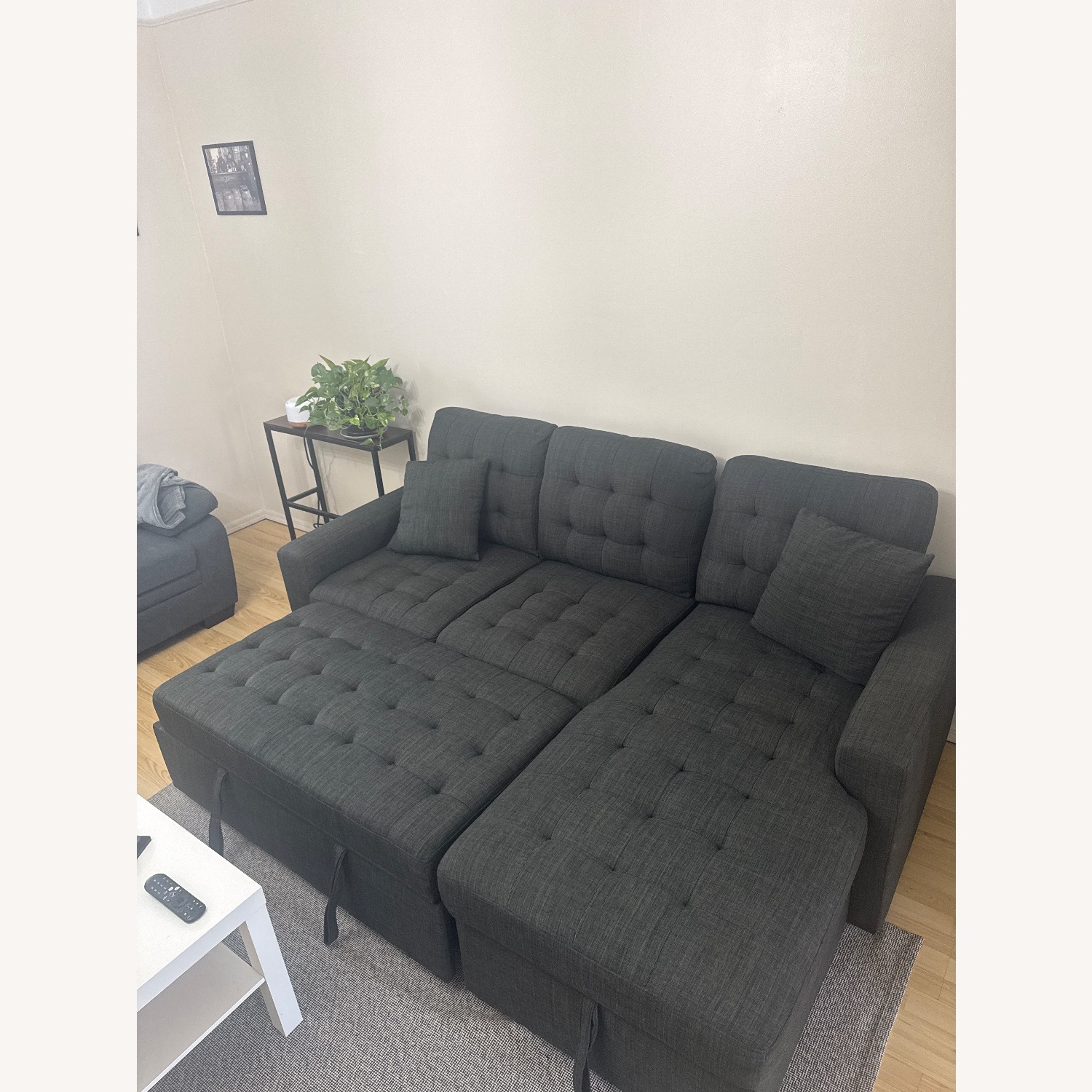 Raymour & Flanigan Dark Gray Fabric Sleeper Sofa - image-4