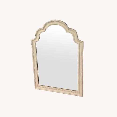 Used White Wood Wall Mirror for sale on AptDeco