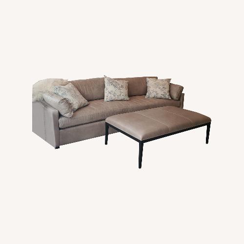 Used Restoration Hardware Modena Slope Arm Bench Seat Sofa and Ottomann for sale on AptDeco