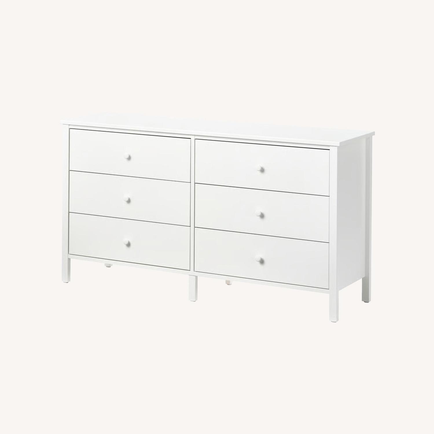 IKEA White Wood Dresser - image-0