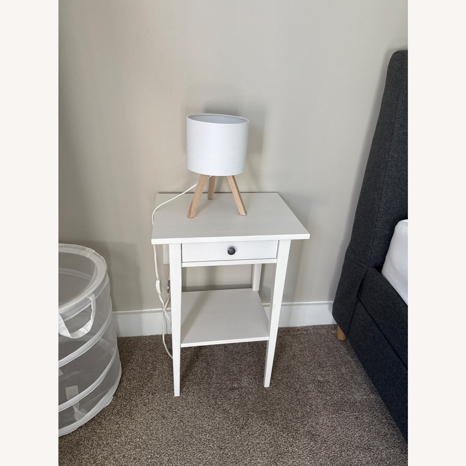 IKEA White Wood Side Tables - image-1