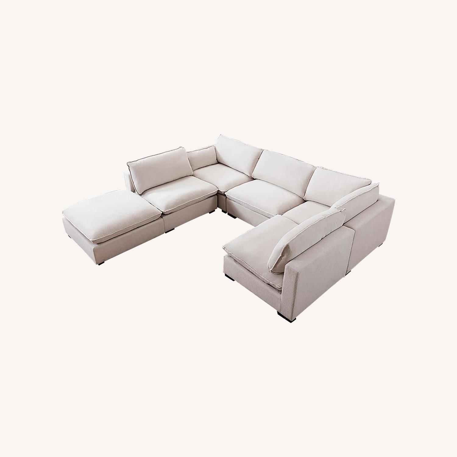 Wayfair 6 Piece Modular Sectional w Ottoman - image-0