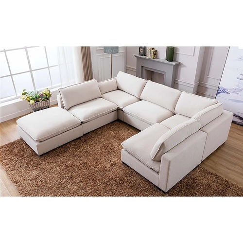 Used Wayfair 6 Piece Modular Sectional w Ottoman for sale on AptDeco