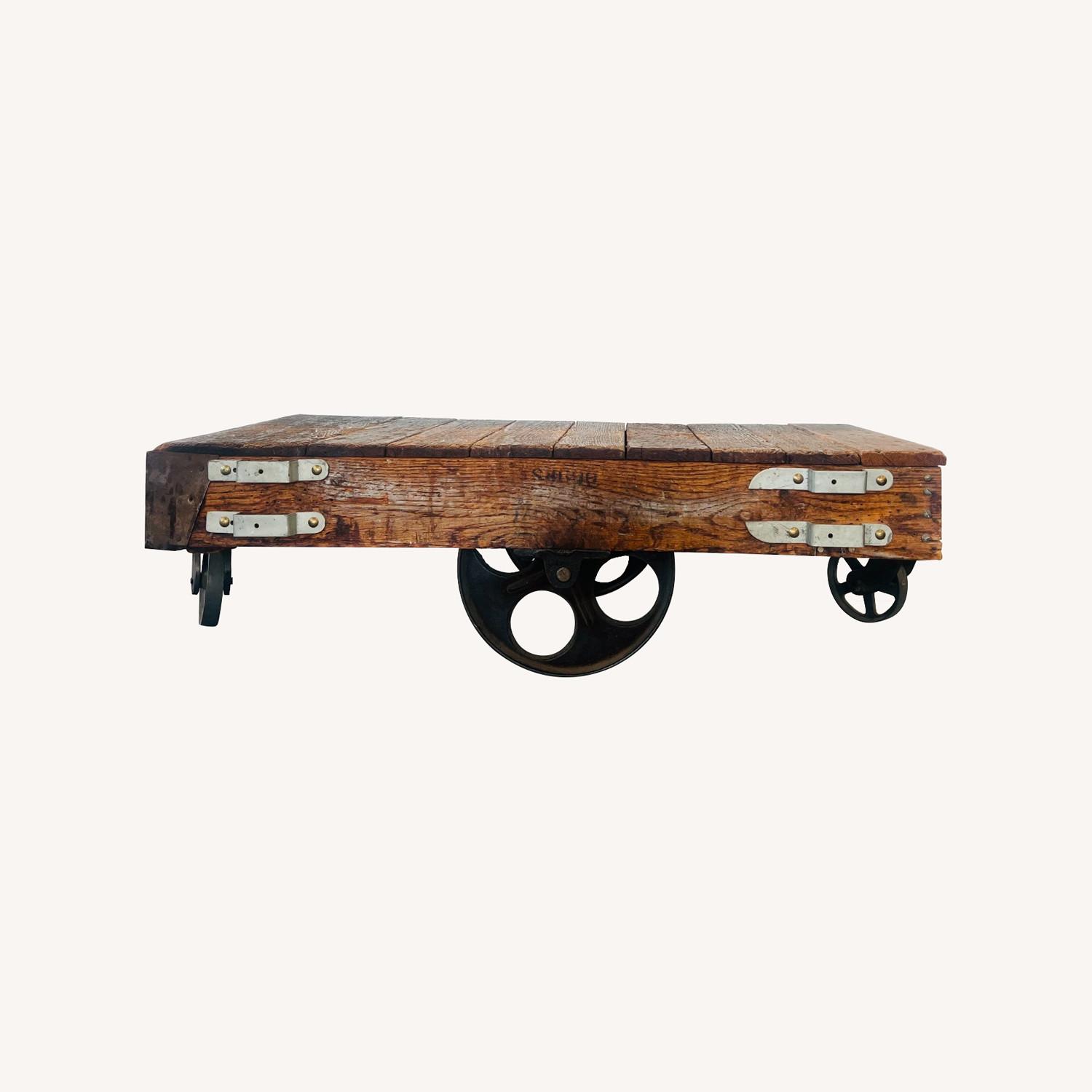 Vintage Industrial Factory Cart - image-0