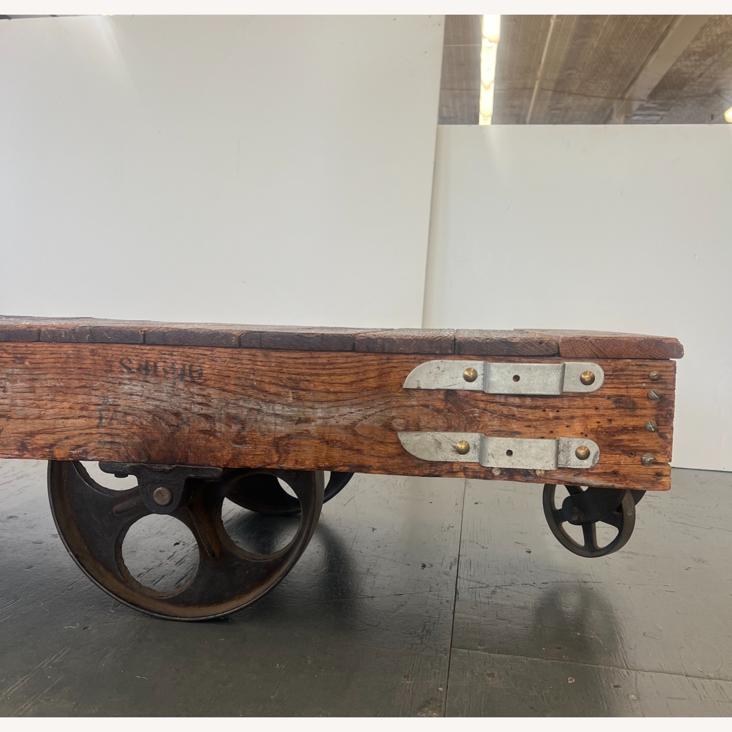 Vintage Industrial Factory Cart - image-3