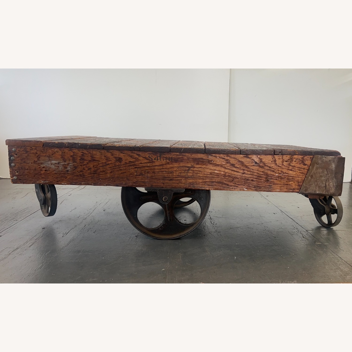 Vintage Industrial Factory Cart - image-1