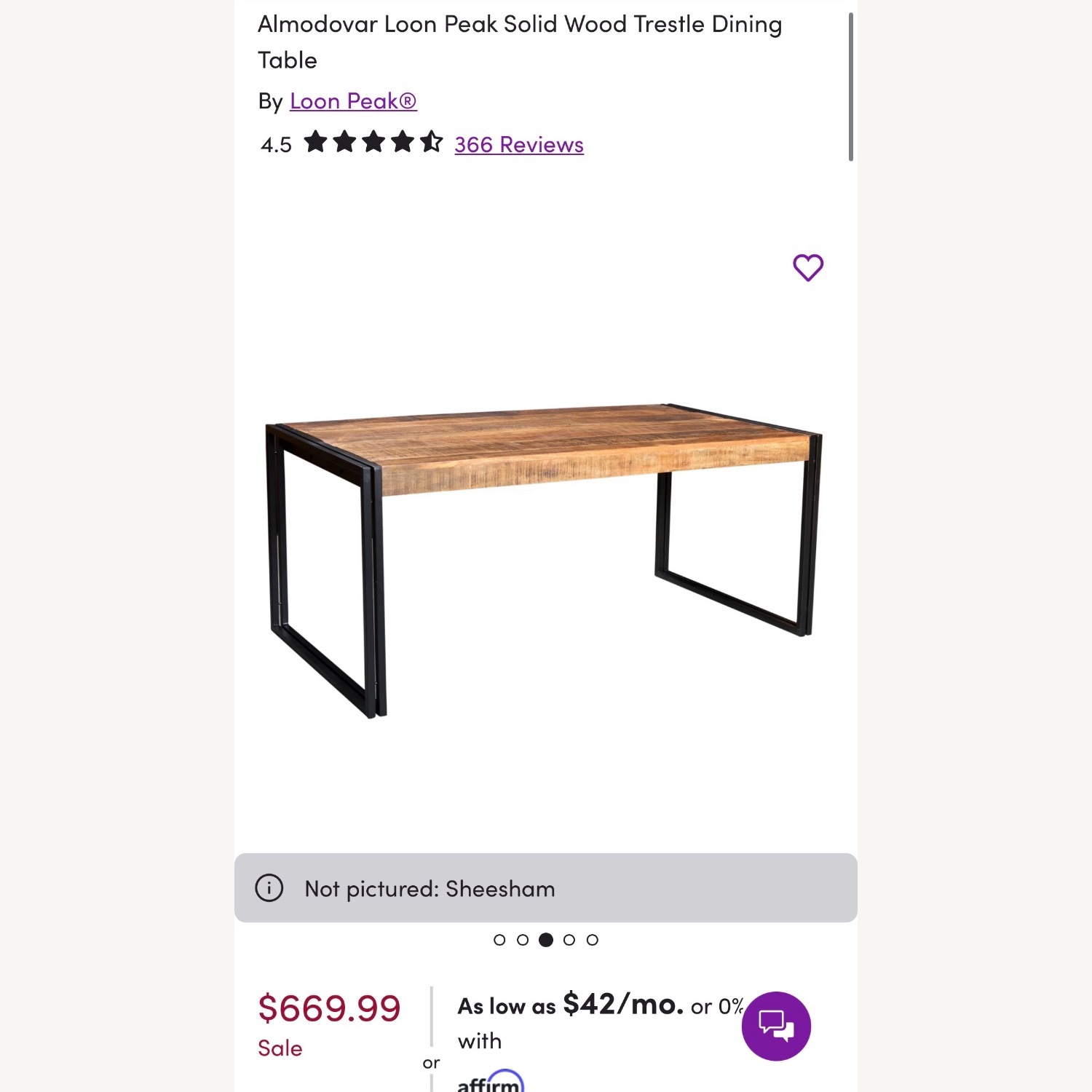 Wayfair Light Brown Wood Dining Table - image-7