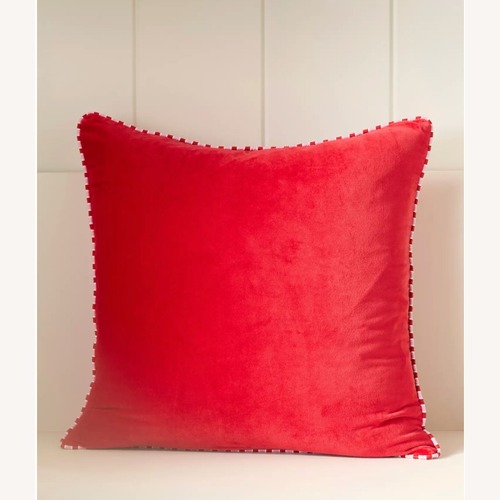 Used Anthropologie Milo Pink Velvet Pillow for sale on AptDeco