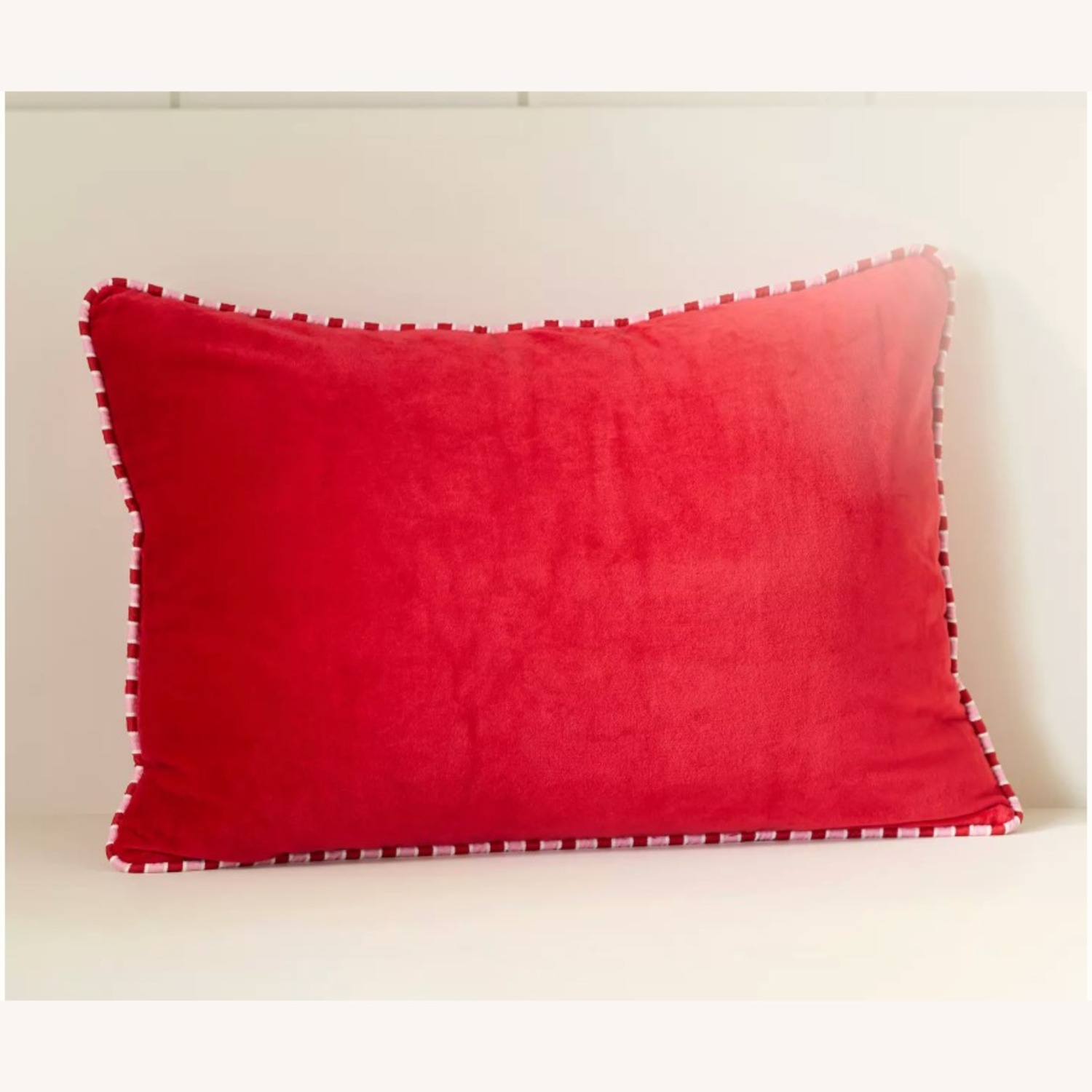Anthropologie Milo Pink Velvet Pillow - image-4