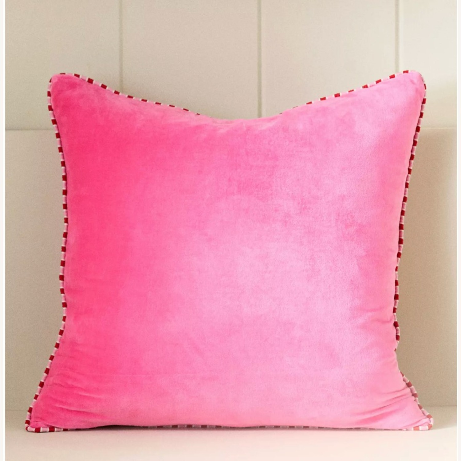 Anthropologie Milo Pink Velvet Pillow - image-2