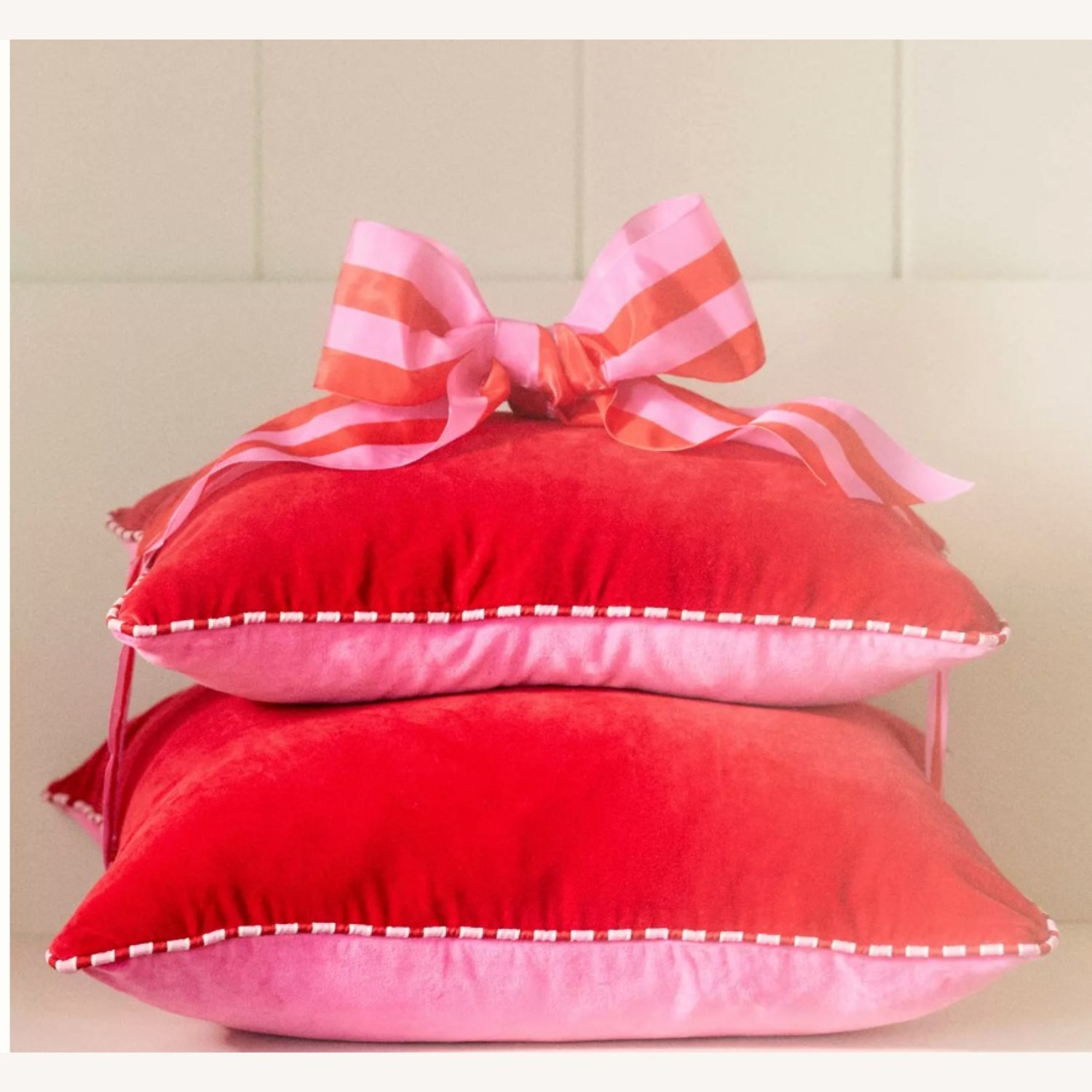 Anthropologie Milo Pink Velvet Pillow - image-6