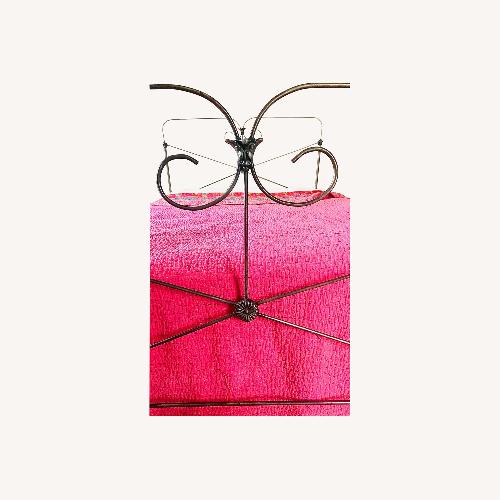 Used Vintage Dark Gray Wrought Iron Full Bed for sale on AptDeco