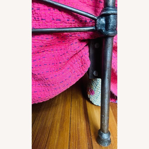 Used Vintage Dark Gray Wrought Iron Full Bed for sale on AptDeco