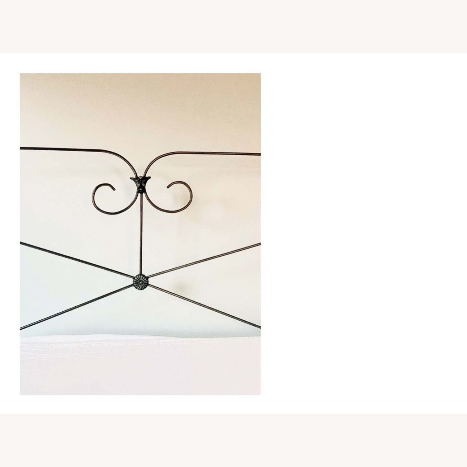 Vintage Dark Gray Wrought Iron Full Bed - image-3