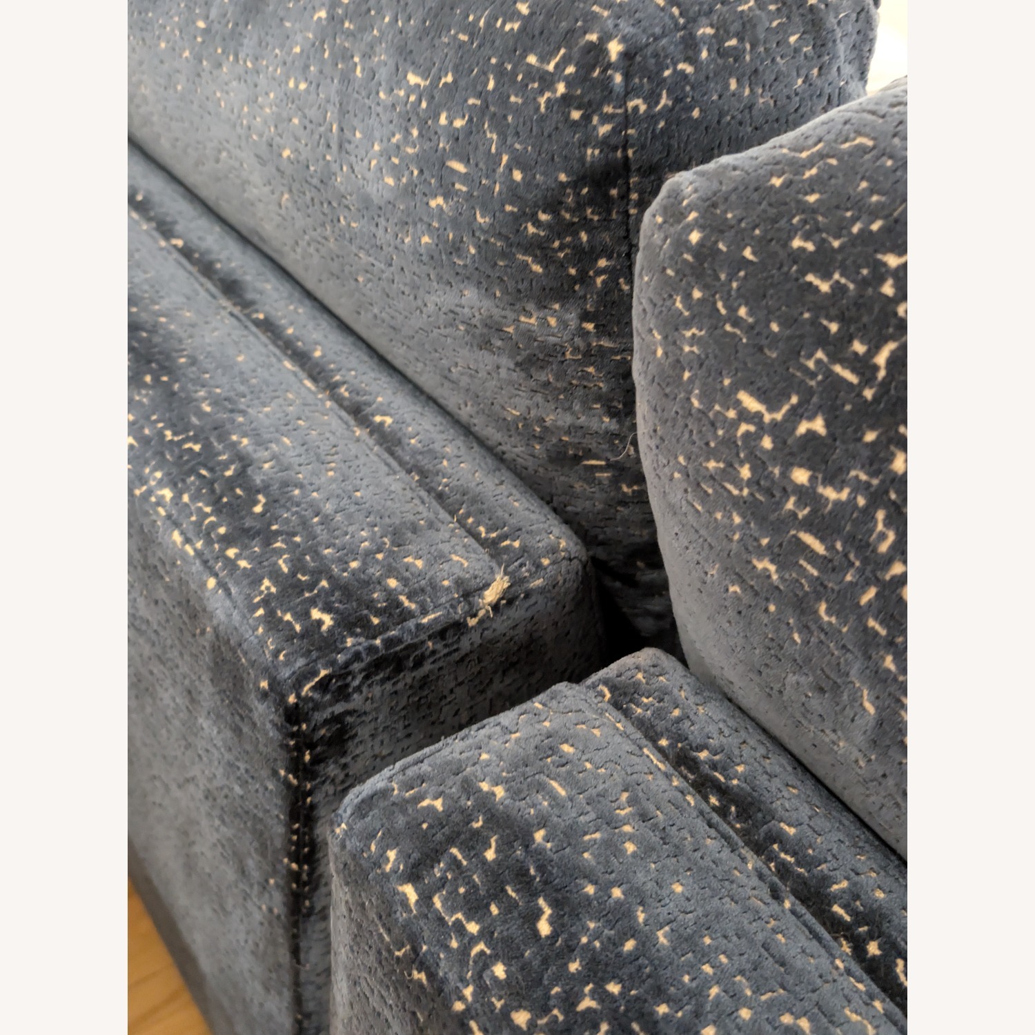 Blue Velvet 2 Piece Sectional - image-2