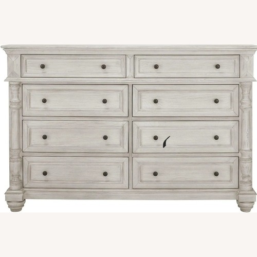 Used Raymour & Flanigan Ilaria Yellow Wood Dresser for sale on AptDeco