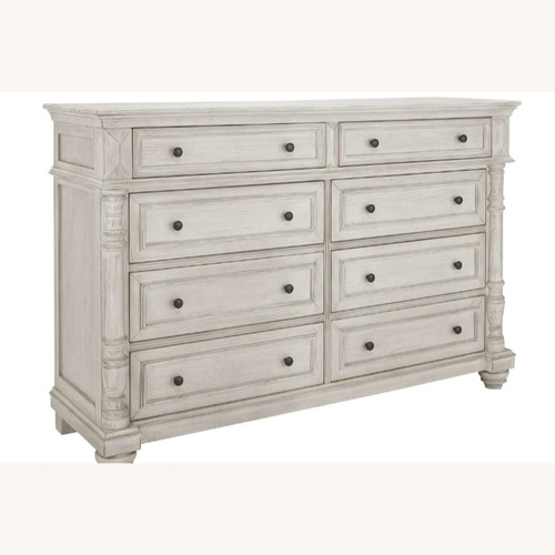 Used Raymour & Flanigan Ilaria Yellow Wood Dresser for sale on AptDeco