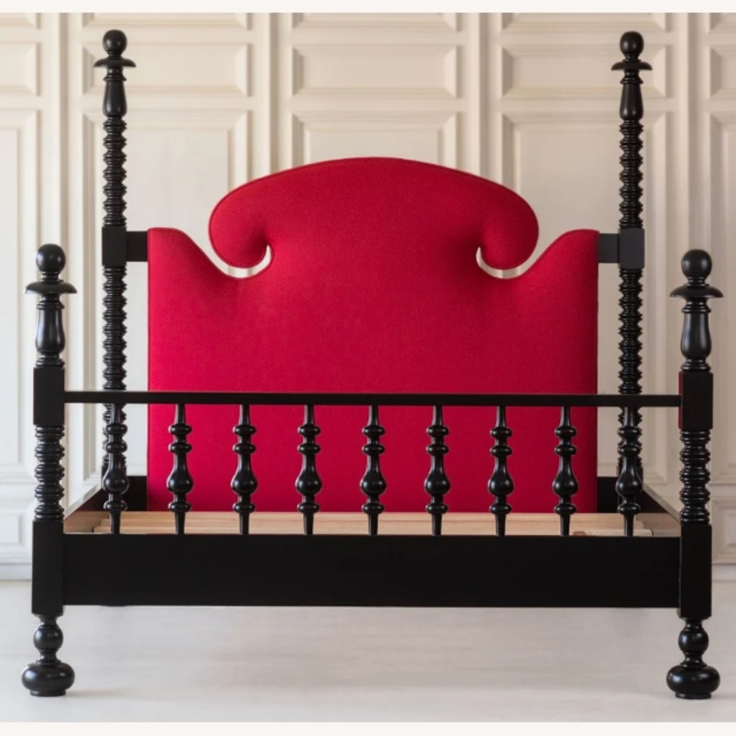 Black Fabric King Bed - image-4