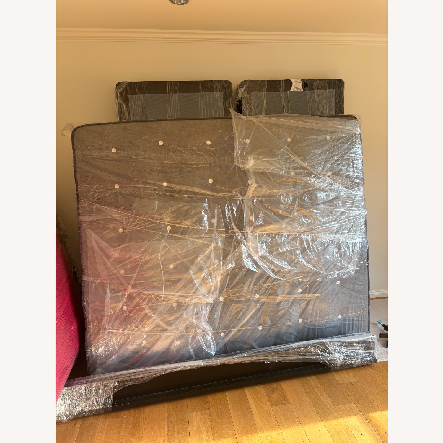 Black Fabric King Bed - image-2