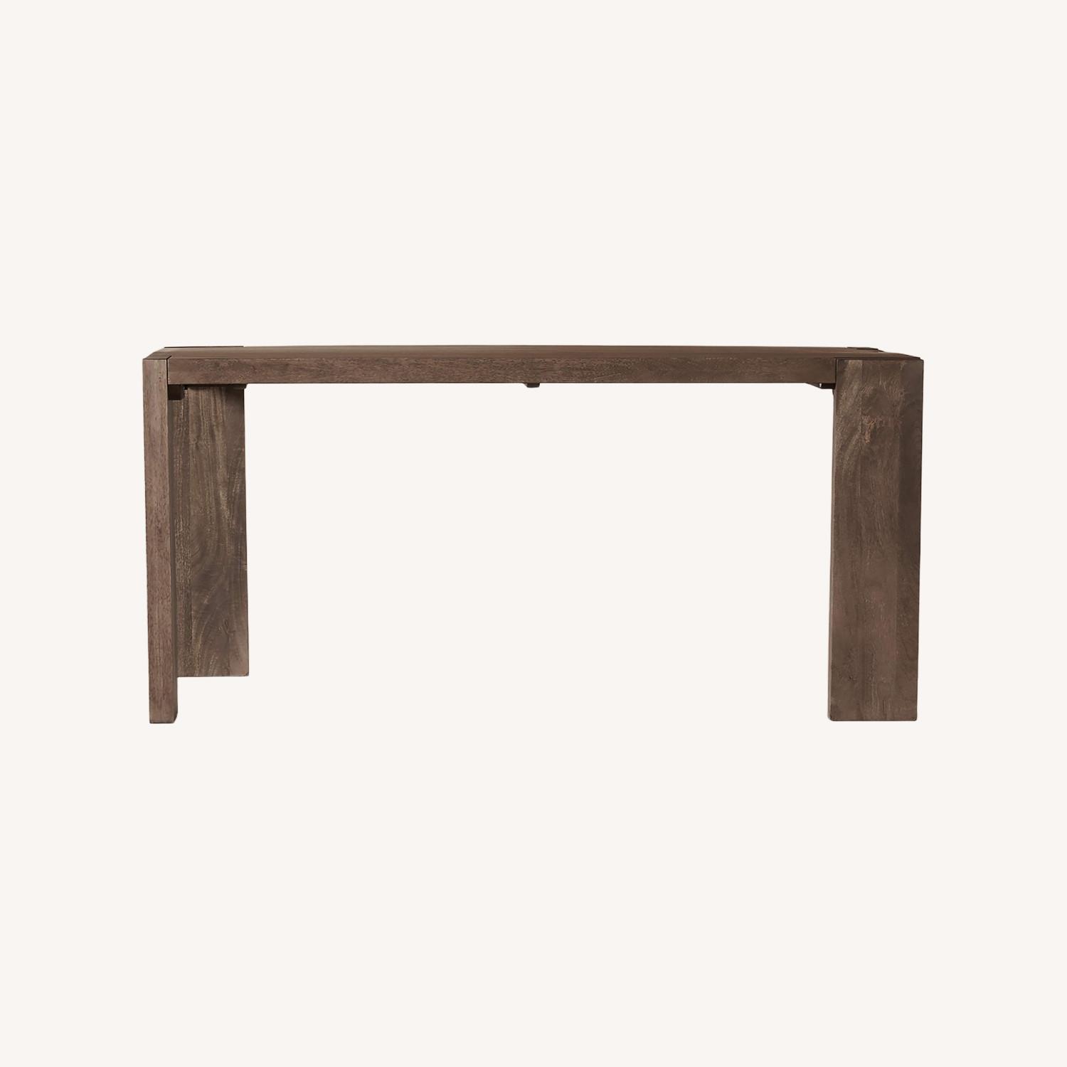 Crate & Barrel Wood Dining Table and bench - image-0