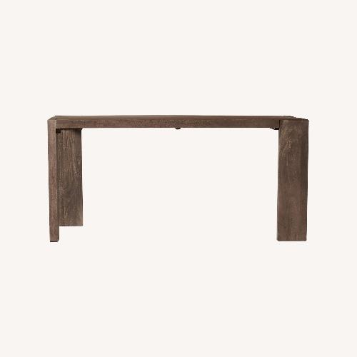 Used Crate & Barrel Wood Dining Table and bench  for sale on AptDeco