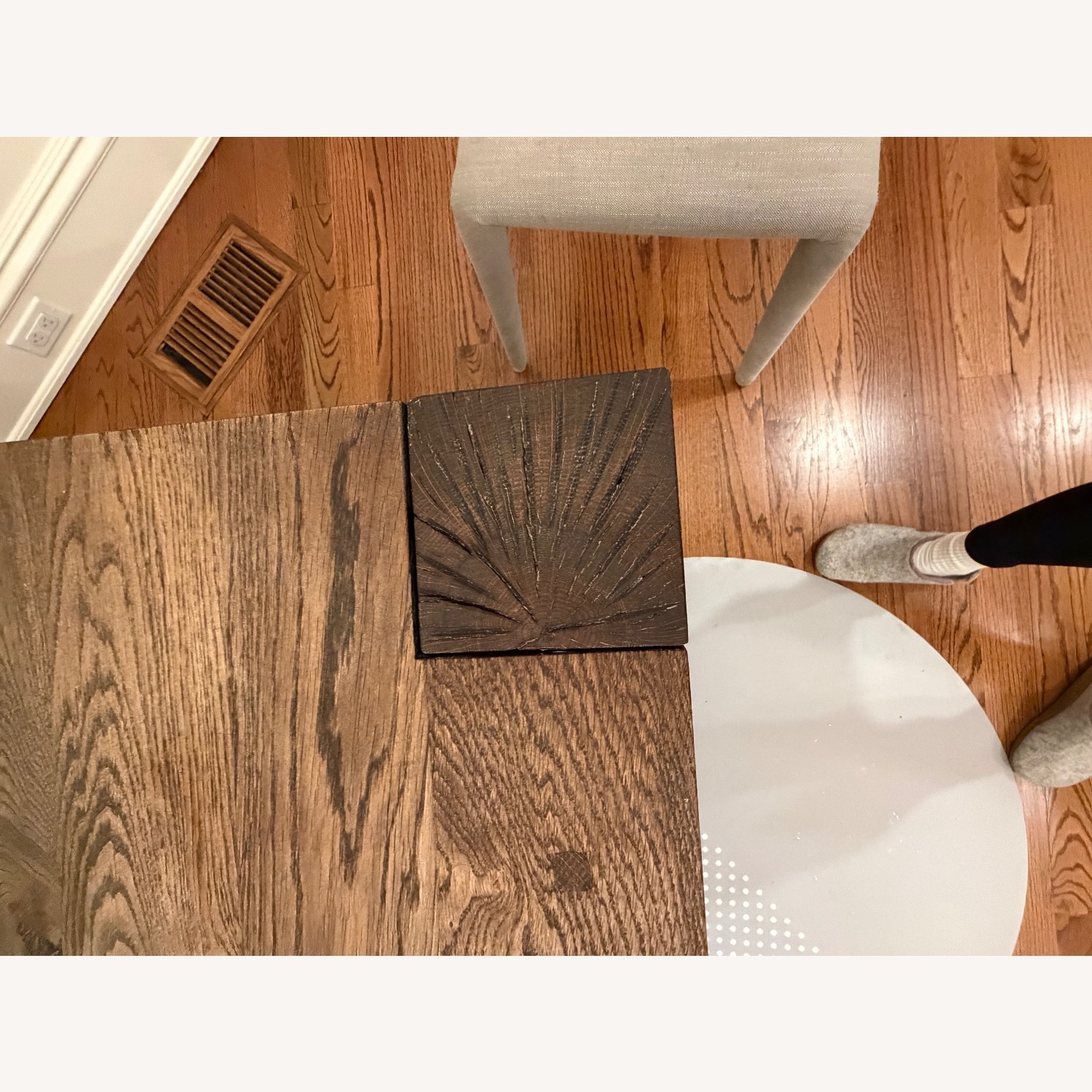 Crate & Barrel Wood Dining Table and bench - image-8