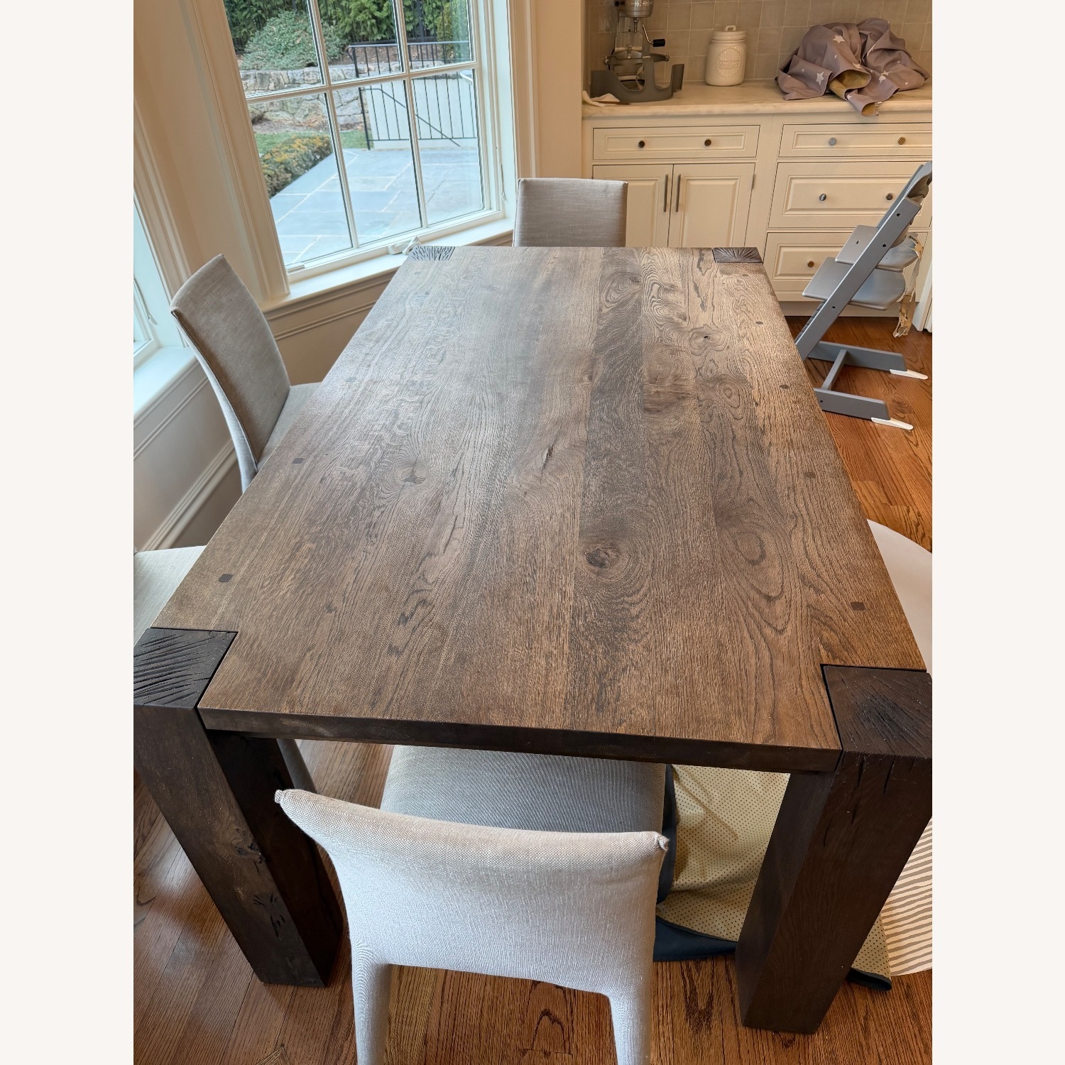 Crate & Barrel Wood Dining Table and bench - image-12