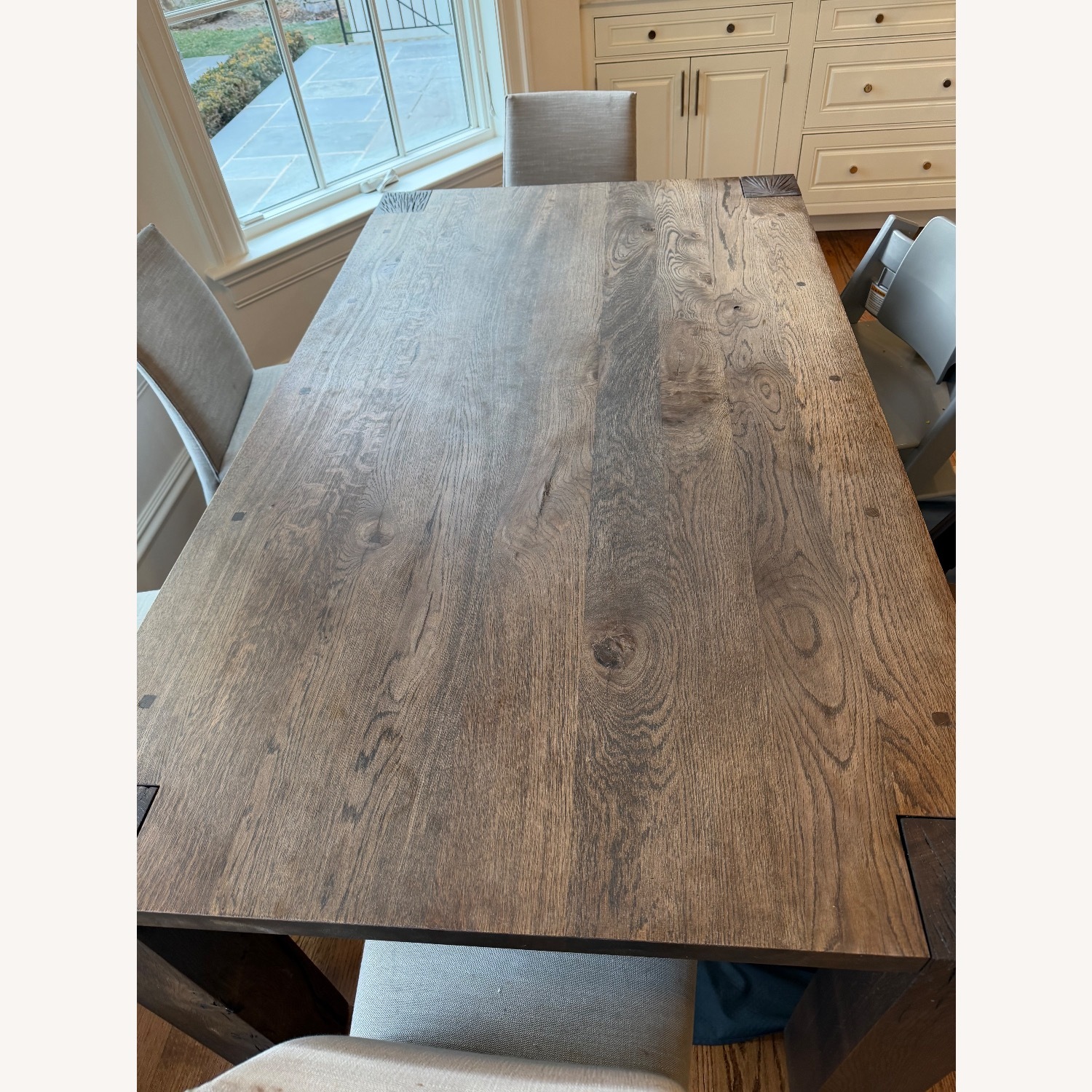 Crate & Barrel Wood Dining Table and bench - image-3