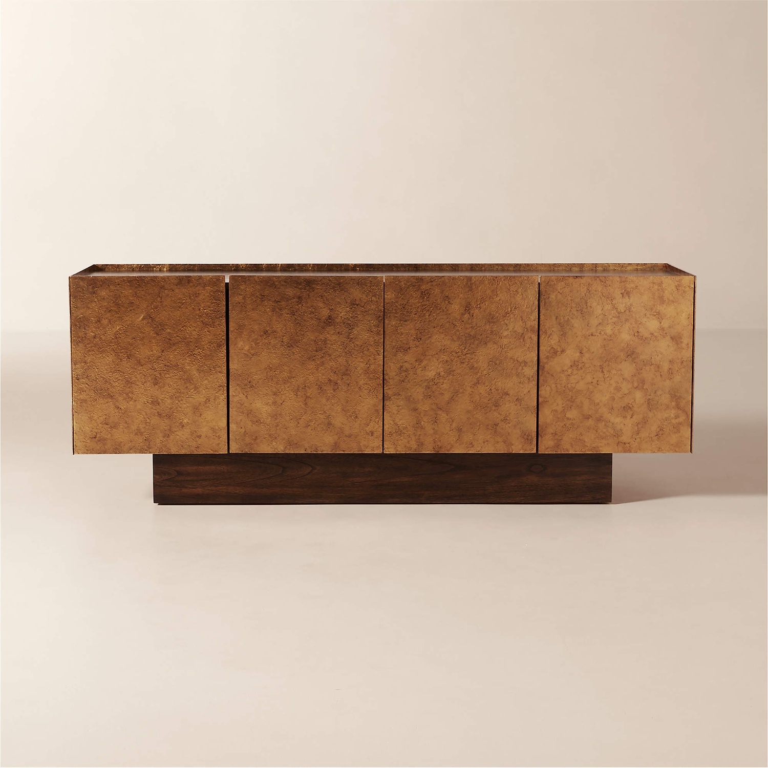 CB2 Gold Wood Sideboard - image-0