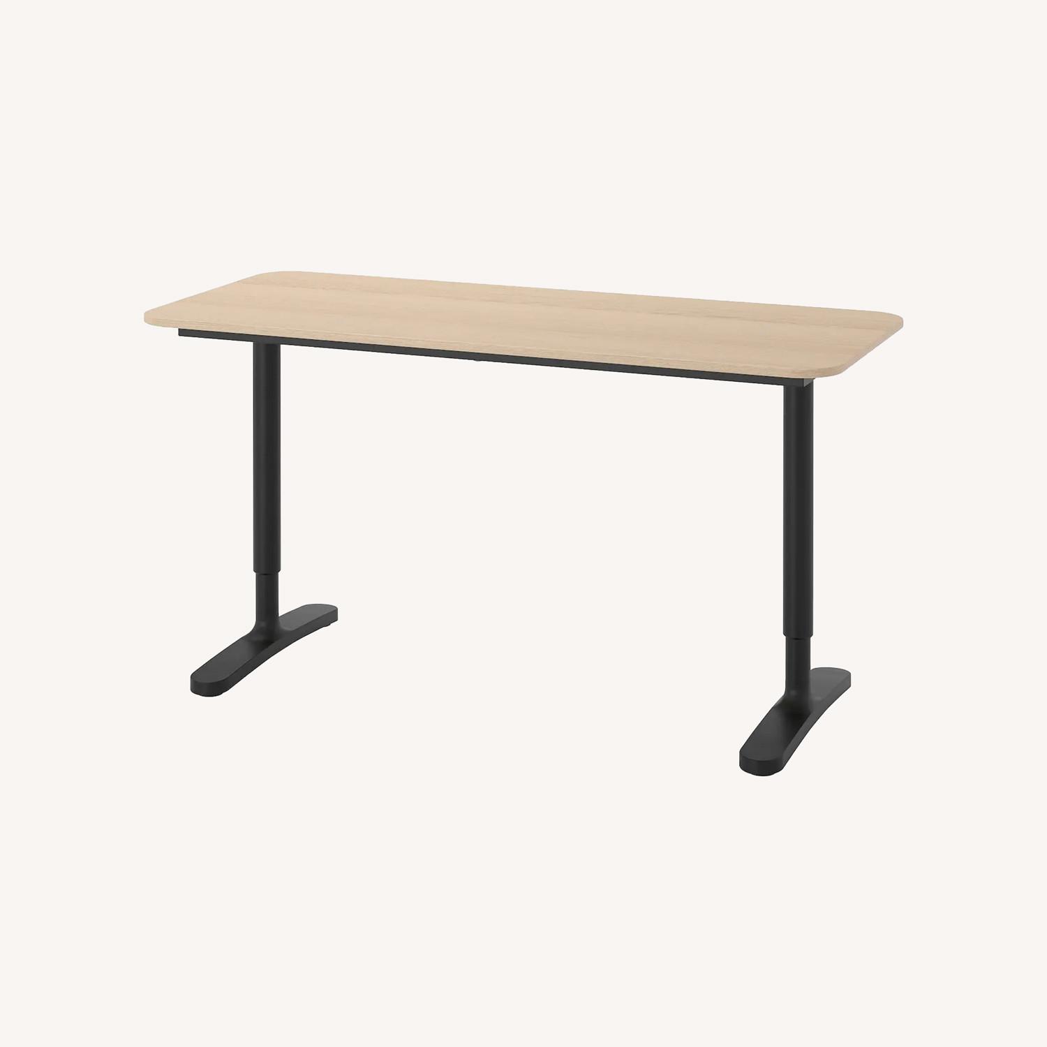 IKEA Bekant Light Gray Desk - image-0