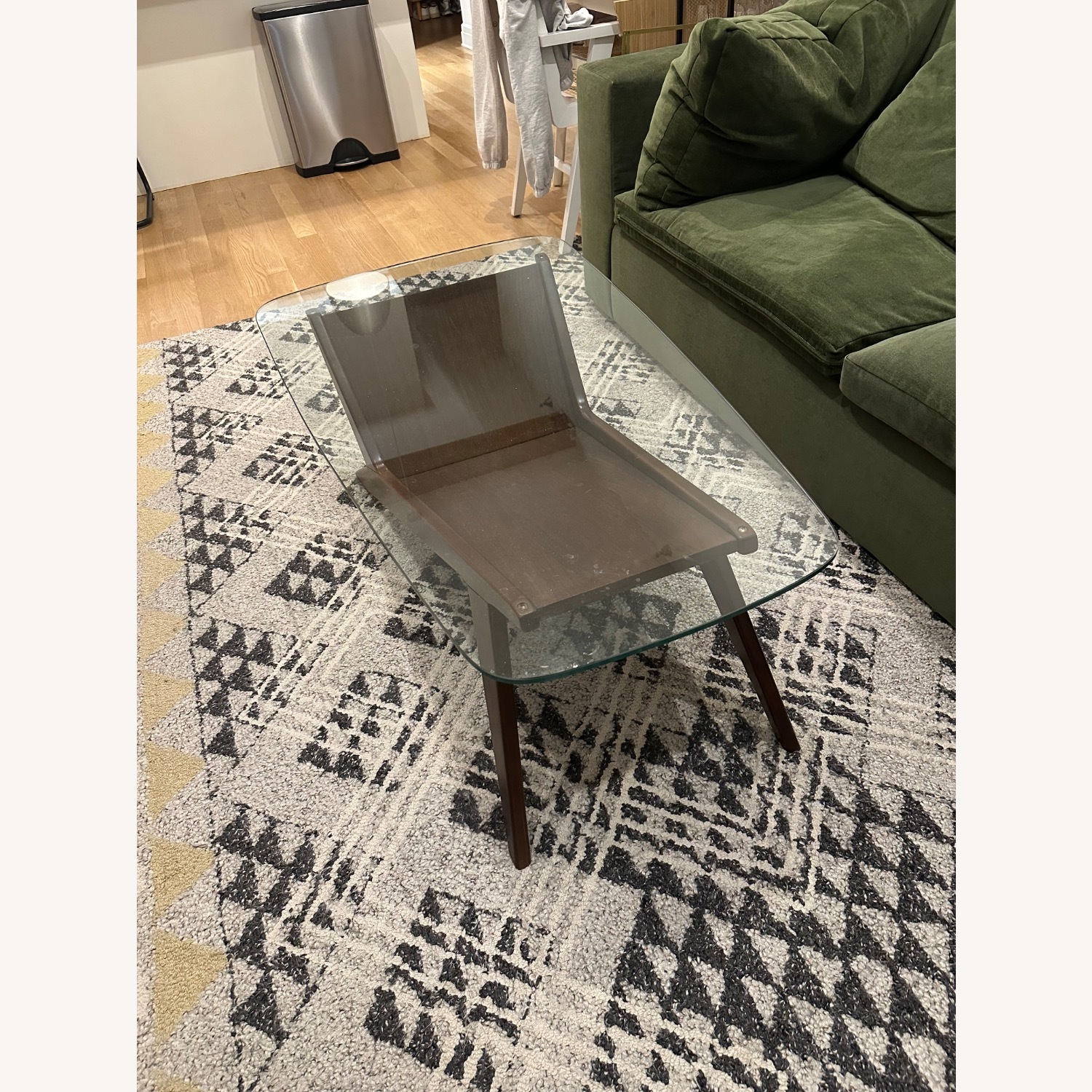 West Elm Dark Brown Wood Coffee Table - image-3