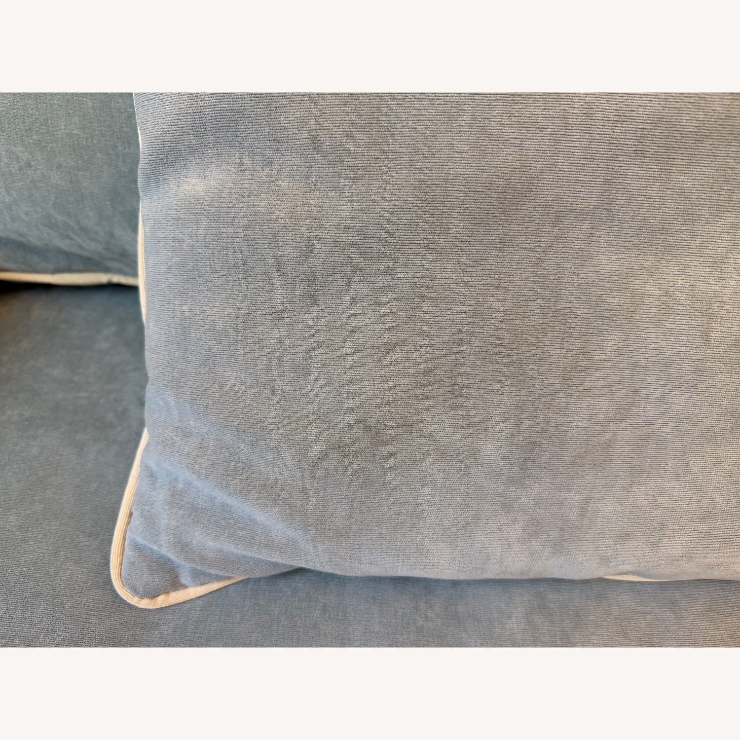 Light Blue Microsuede Sleeper Sofa - image-10