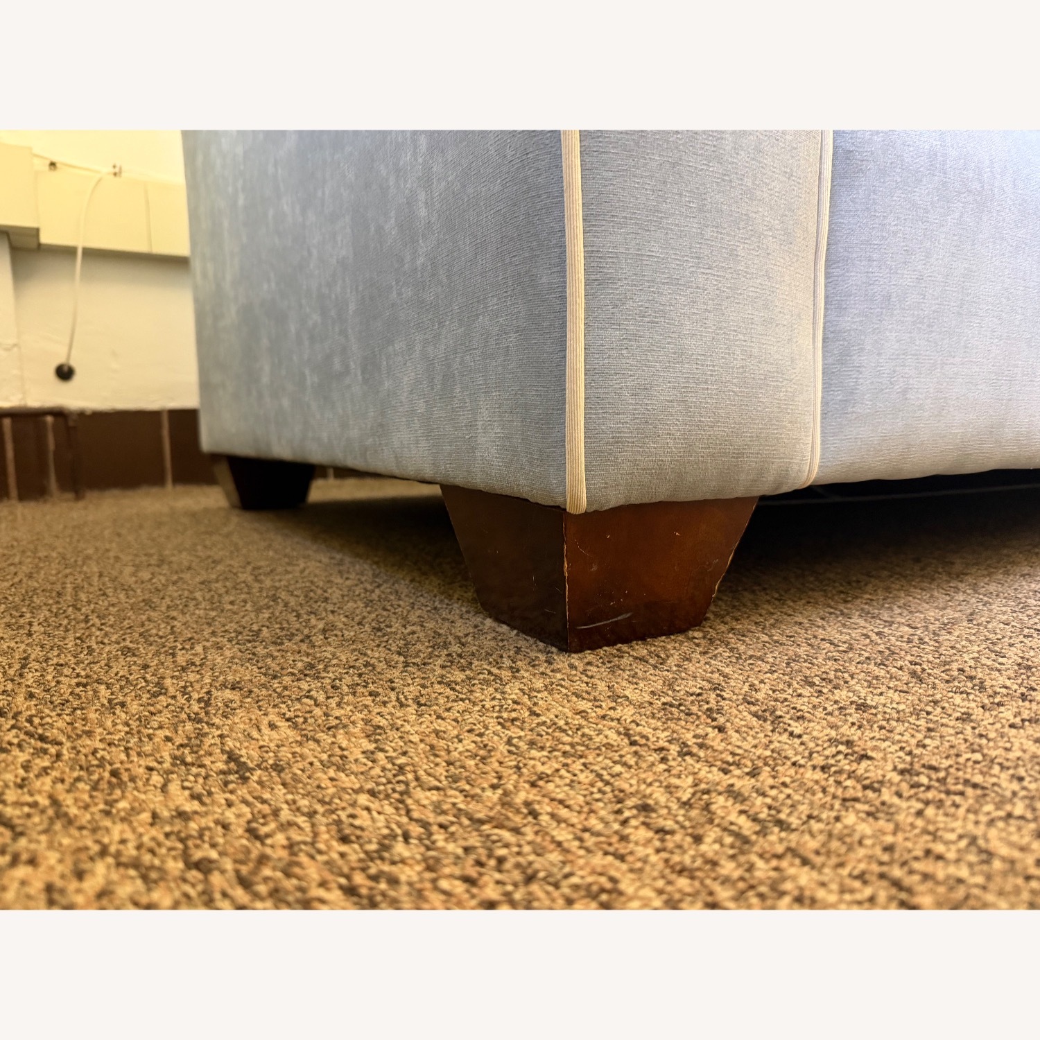 Light Blue Microsuede Sleeper Sofa - image-11