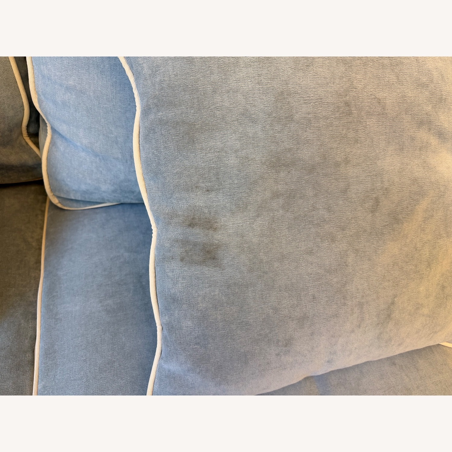 Light Blue Microsuede Sleeper Sofa - image-9