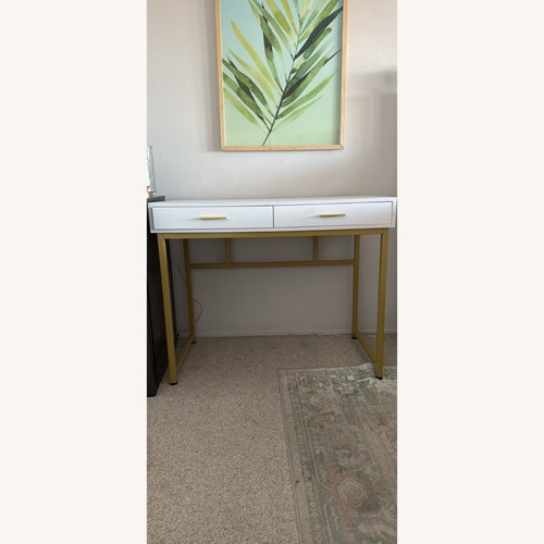 Used White Wood Desk for sale on AptDeco