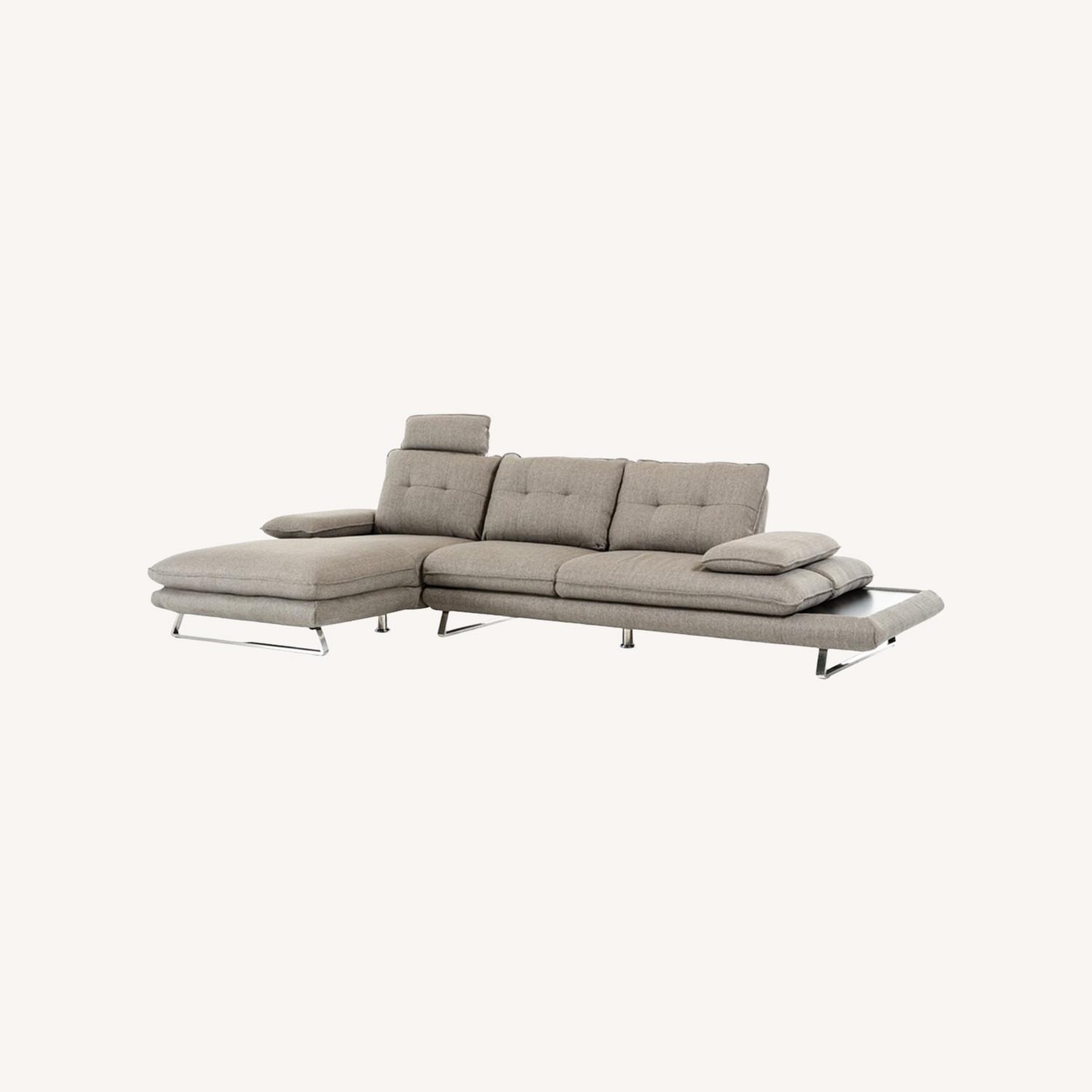 Wayfair Light Gray Fabric Chaise Lounge - image-0