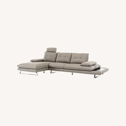 Used Wayfair Light Gray Fabric Chaise Lounge for sale on AptDeco