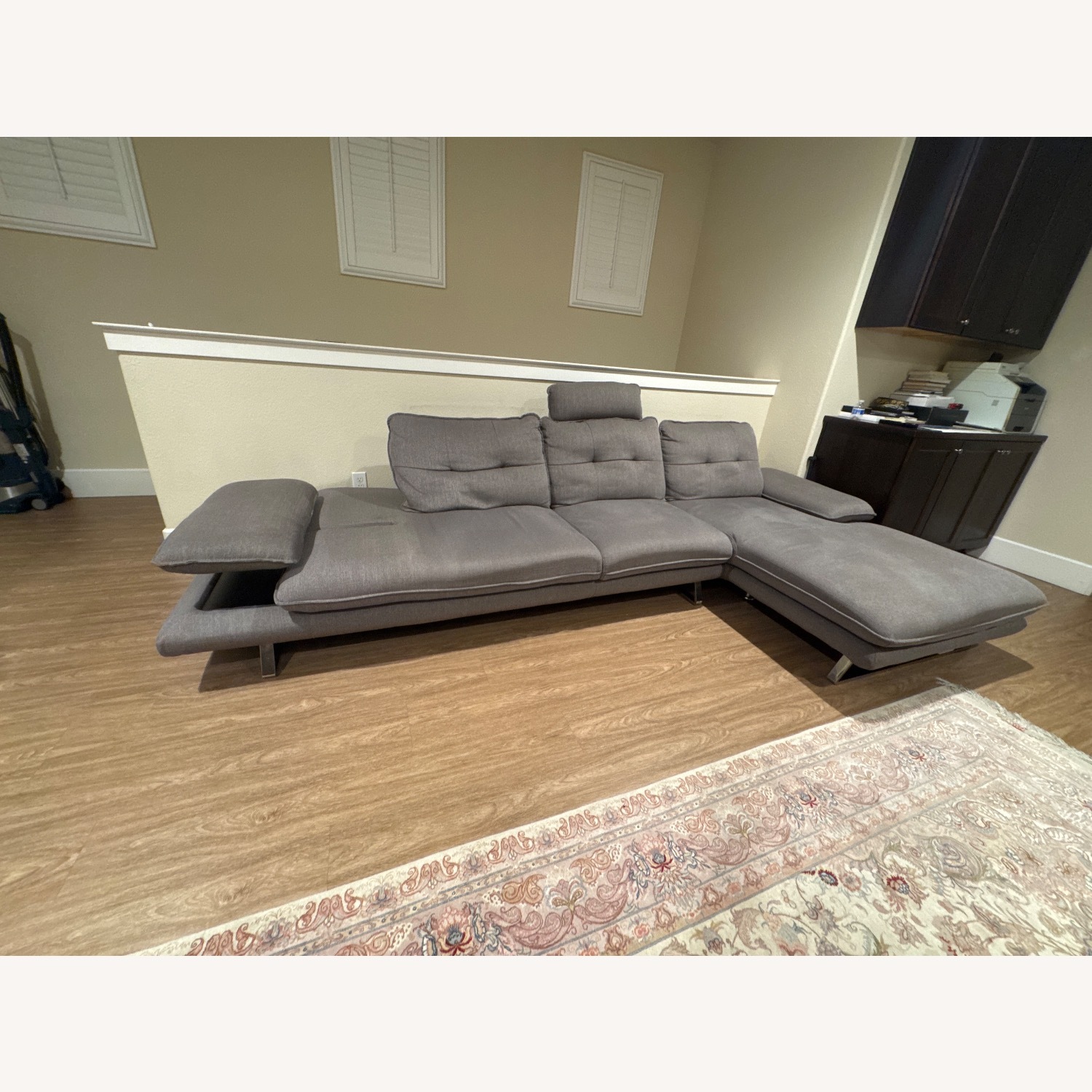 Wayfair Light Gray Fabric Chaise Lounge - image-4