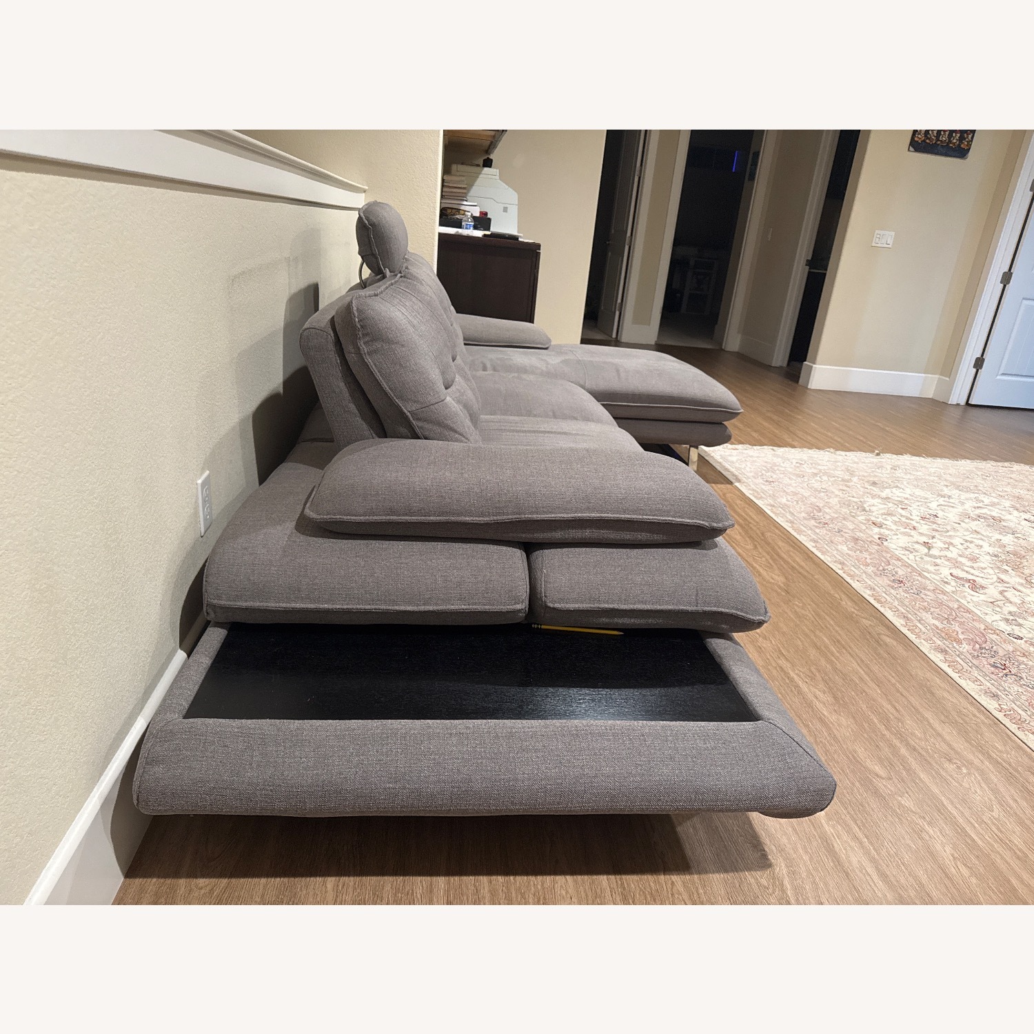Wayfair Light Gray Fabric Chaise Lounge - image-3